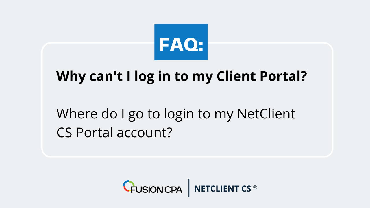 Why can't I log in to my NetClient portal? 