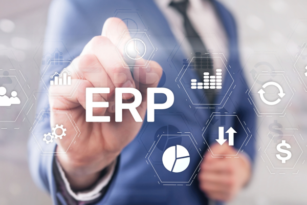 pen pointing at ERP to impy software like NetSuite
