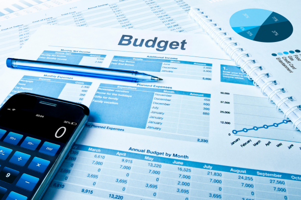 Budget reports and a calculator